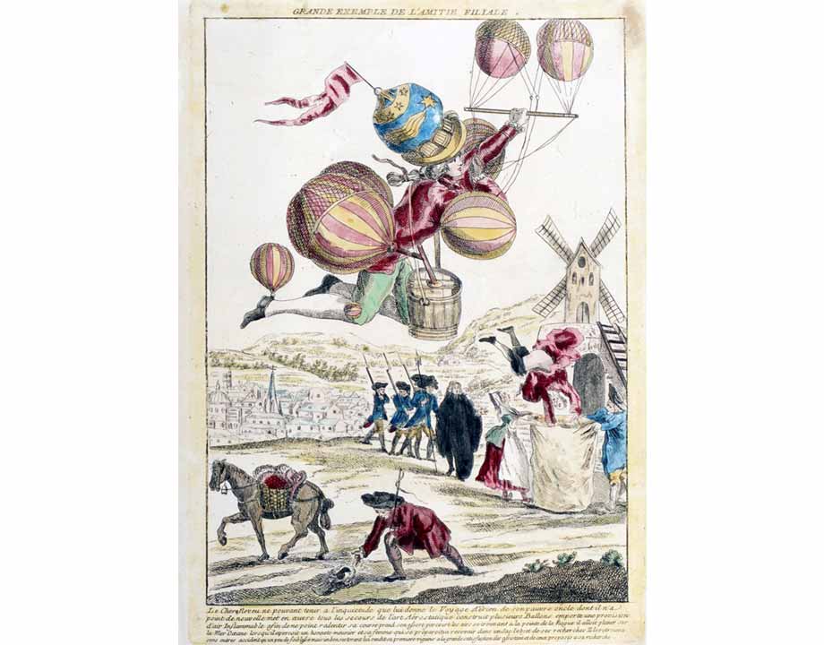 Agrandir Gravure en taille douce - Mon oncle retrouvé. Coll. musée de l’air et de l’espace – Le Bourget / Anonyme – Inv 2006-52-1